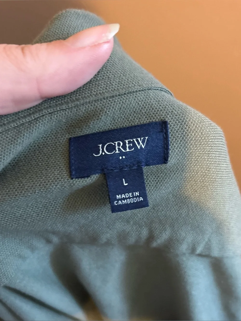 J. Crew Sycamore Green Flex Piqué Button Shirt Men’s Size Large